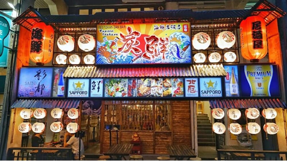 Dining with friends and colleagues at izakaya